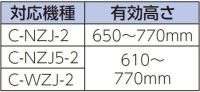 有効高さ：C-RZJ2